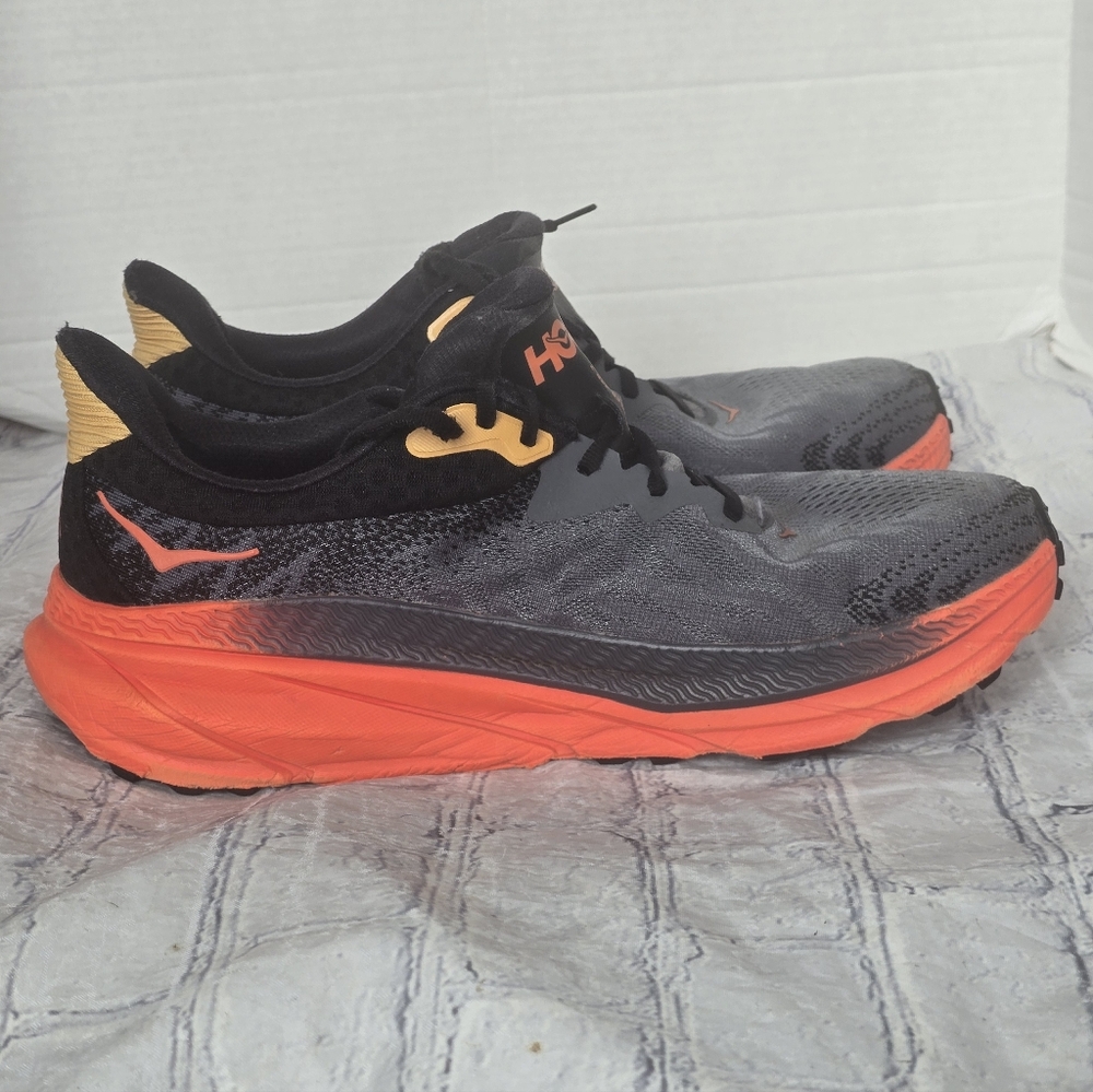 HOKA CHALLENGER ATR 7 MEN'S RUNNING SHOES IN CASTERROCK/FLAME SIZE 11. - Picture 5 of 10